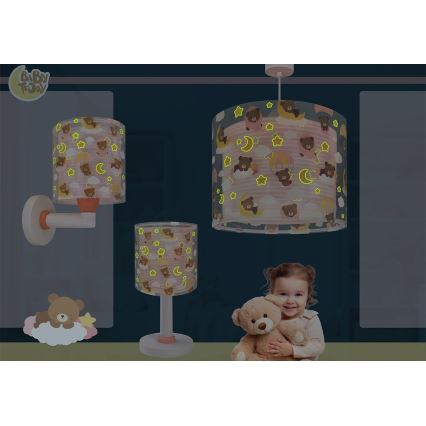 Dalber 41571S - LED-børnelampe BABY TEDDY 1xG4/4W/230V lyserød