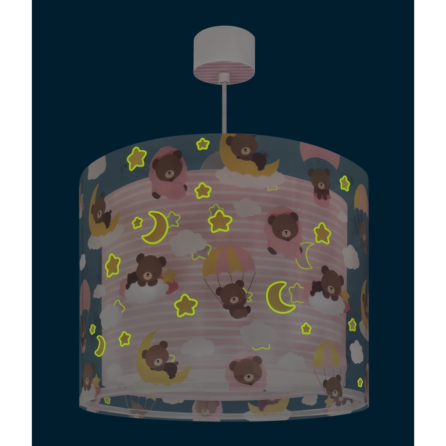 Dalber 41572S - Børnelampe BABY TEDDY 1xE27/15W/230V lyserød