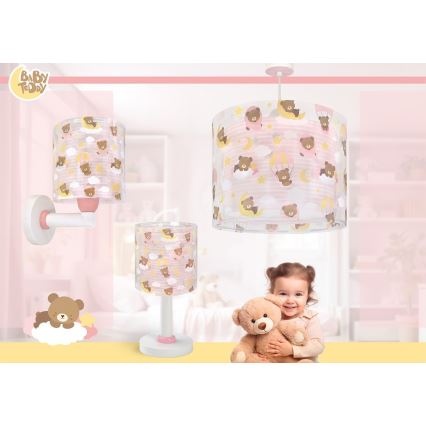 Dalber 41572S - Børnelampe BABY TEDDY 1xE27/15W/230V lyserød