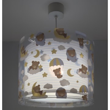 Dalber 41572T - Loftlampe til børn BABY TEDDY 1xE27/15W/230V blå