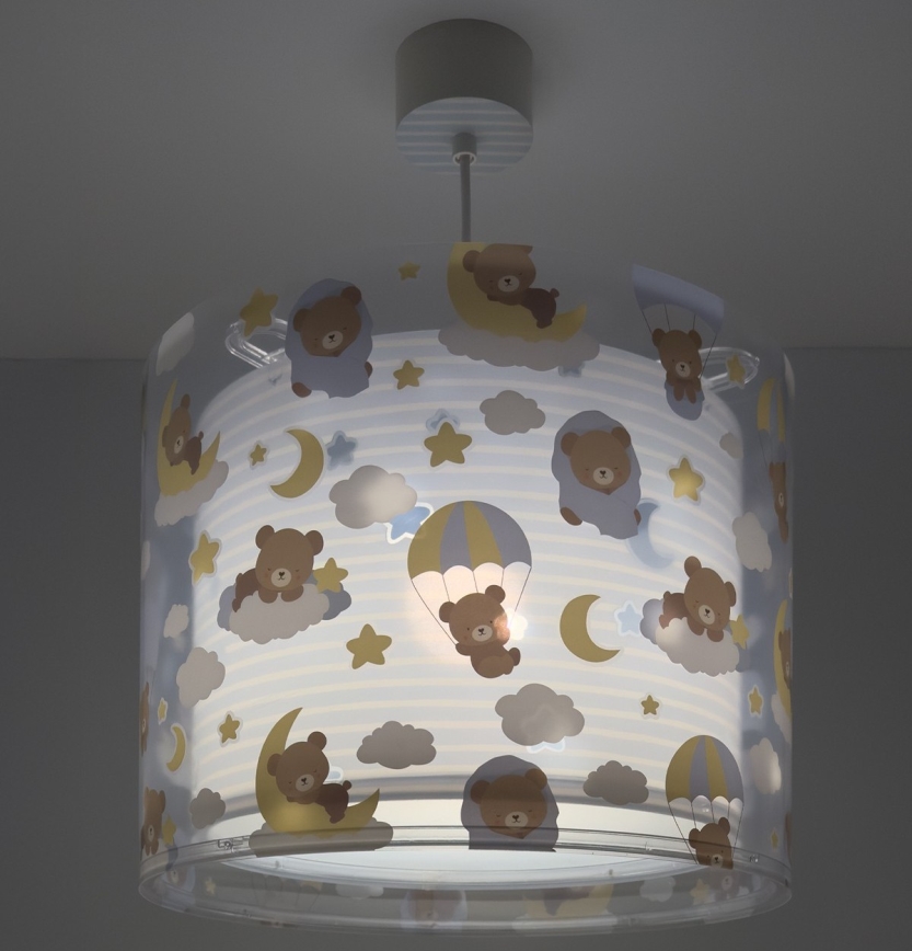 Dalber 41572T - Loftlampe til børn BABY TEDDY 1xE27/15W/230V blå