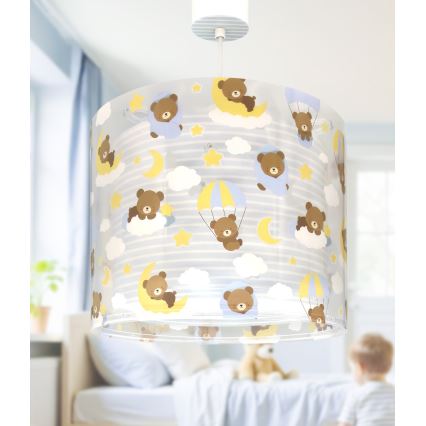 Dalber 41572T - Loftlampe til børn BABY TEDDY 1xE27/15W/230V blå