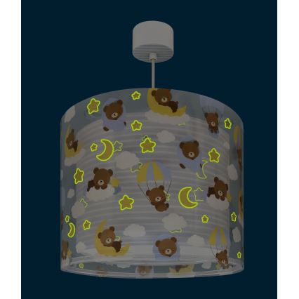 Dalber 41572T - Loftlampe til børn BABY TEDDY 1xE27/15W/230V blå