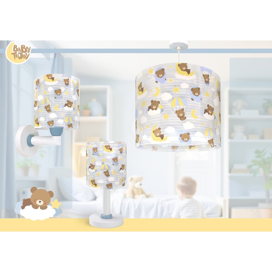 Dalber 41572T - Loftlampe til børn BABY TEDDY 1xE27/15W/230V blå