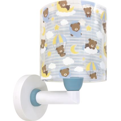 Dalber 41579T - Børnevæglampe BABY TEDDY 1xE27/15W/230V blå