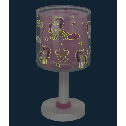 Dalber 41591N - LED-børnelampe UNICORNS 1xG4/4W/230V lyserød