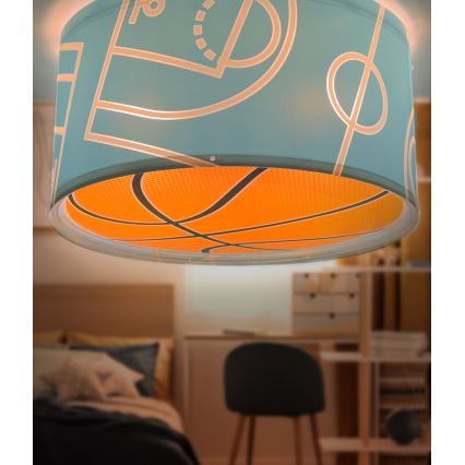 Dalber 41746 - Loftlampe til børn BASKET 2xE27/15W/230V