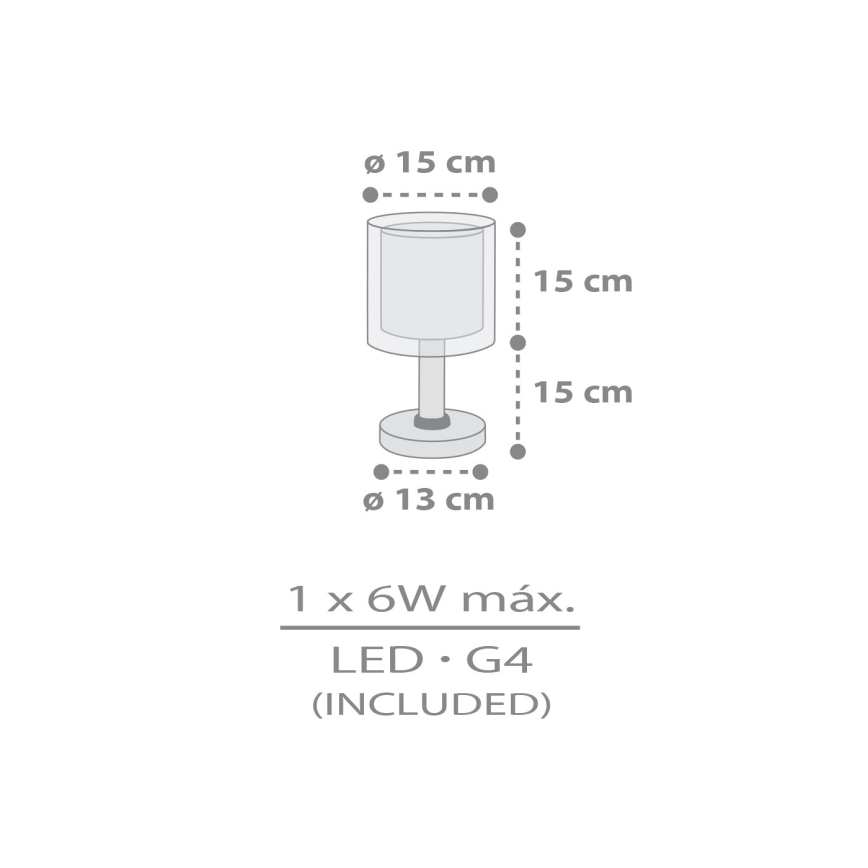 Dalber 41761E - LED-børnelampe KAWAII FRIENDS 1xG4/4W/230V grå