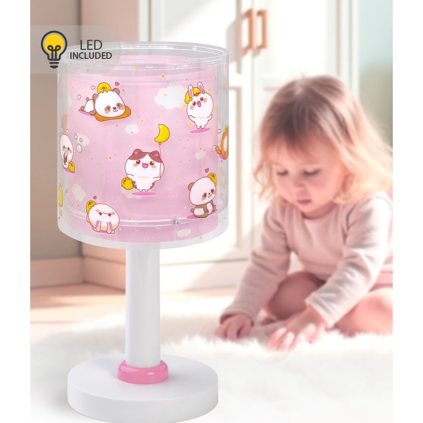 Dalber 41761S - LED børnelampe KAWAII FRIENDS 1xG4/4W/230V lyserød