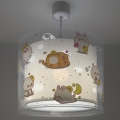 Dalber 41762E - Loftlampe til børn KAWAII FRIENDS 1xE27/15W/230V grå