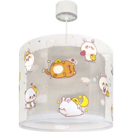 Dalber 41762E - Loftlampe til børn KAWAII FRIENDS 1xE27/15W/230V grå