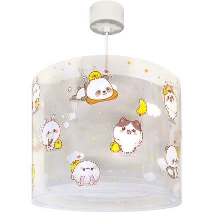 Dalber 41762E - Loftlampe til børn KAWAII FRIENDS 1xE27/15W/230V grå