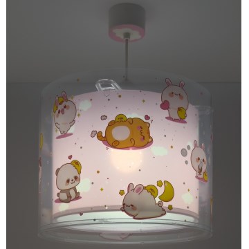 Dalber 41762S - Børnelampe KAWAII FRIENDS 1xE27/15W/230V lyserød