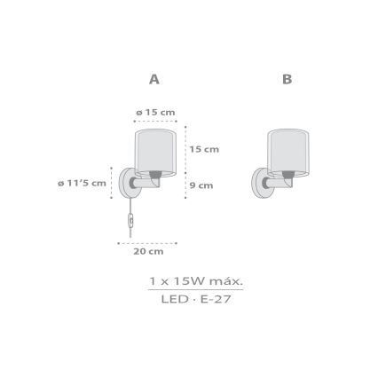 Dalber 41769E - KAWAII FRIENDS børnevæglampe 1xE27/15W/230V, grå