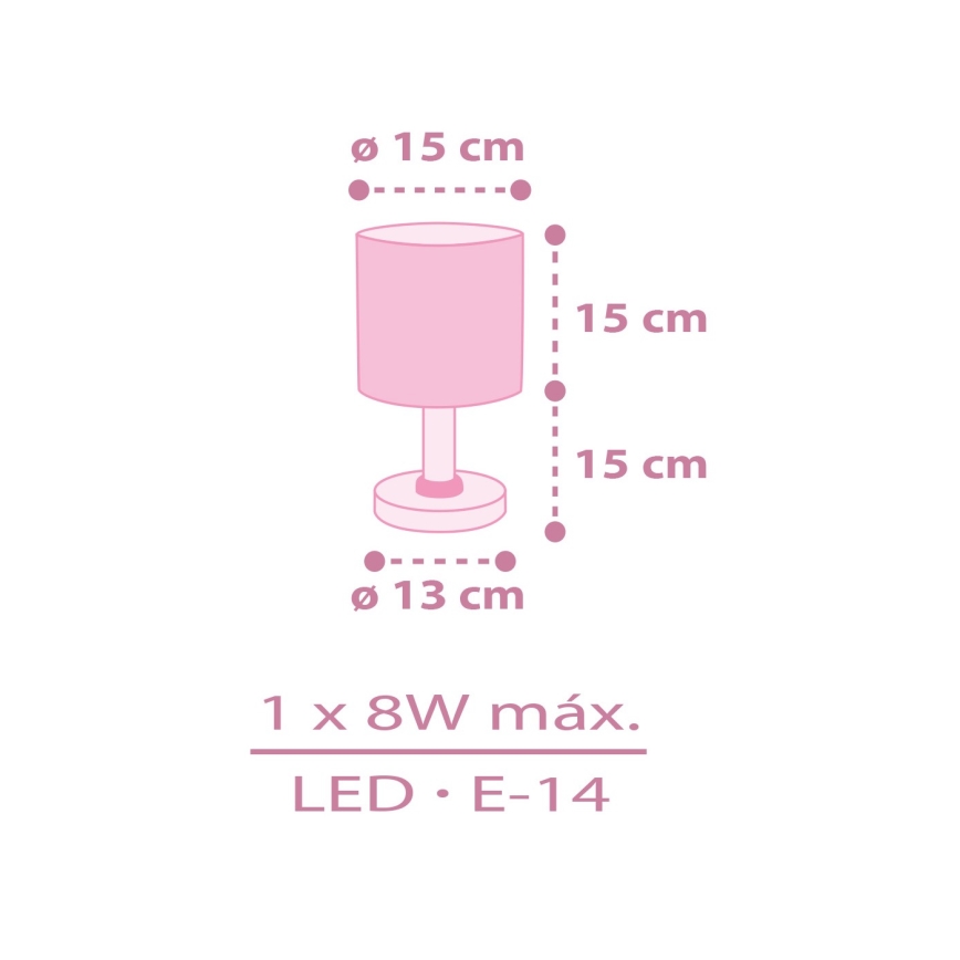 Dalber 42491N - LED børnelampe FAIRY DREAMS 1xG4/4W/230V lyserød