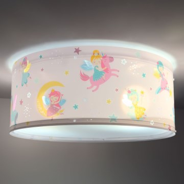 Dalber 42496 - Loftlampe til børn FAIRY DREAMS 2xE27/15W/230V