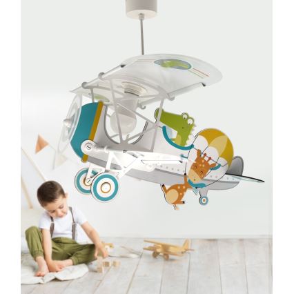 Dalber 54542 - Pendel til børn LITTLE CROCODILE 1xE27/15W/230V