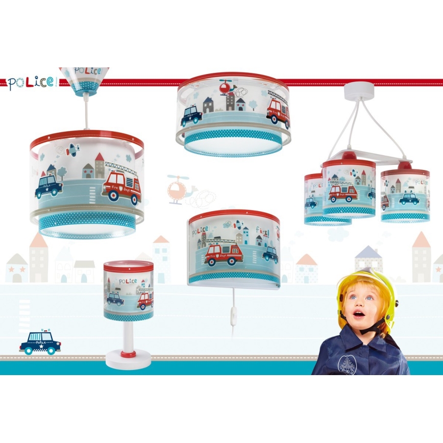 Dalber 60611N - LED børnelampe POLICE 1xG4/4W/230V flerfarvet