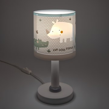 Dalber 60621N - LED Børnelampe RHINO&CROCO 1xG4/4W/230V grå