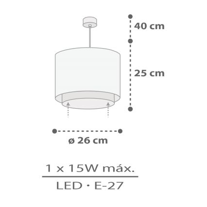 Dalber 60622 - Pendel til børn RHICO AND CROCO 1xE27/15W/230V