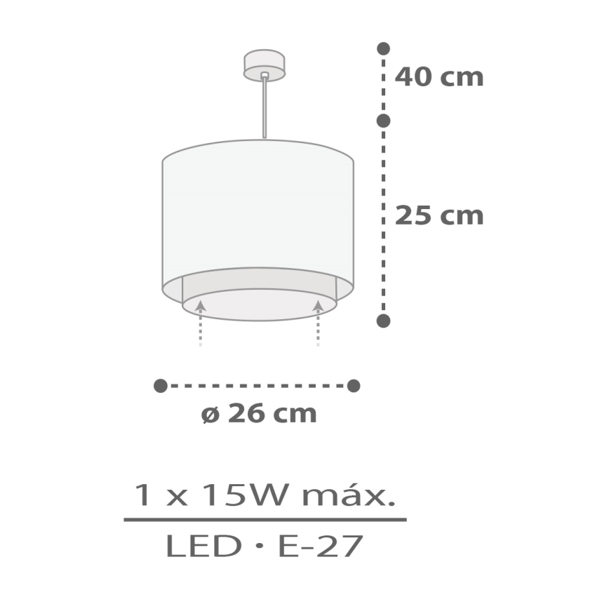 Dalber 60622 - Pendel til børn RHICO AND CROCO 1xE27/15W/230V