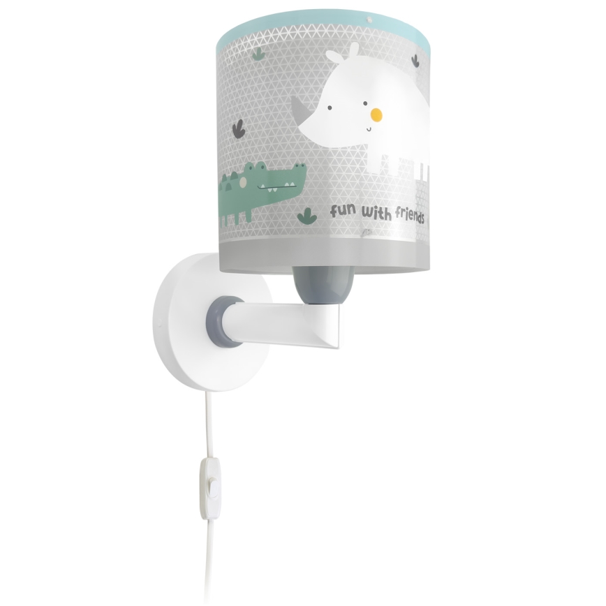 Dalber 60629 - Børnevæglampe RHICO AND CROCO 1xE27/15W/230V