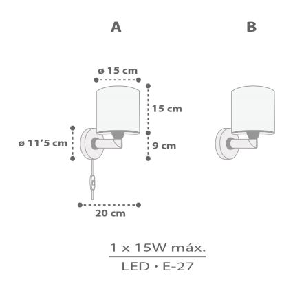 Dalber 60629 - Væglampe til børn RHICO AND CROCO 1xE27/15W/230V
