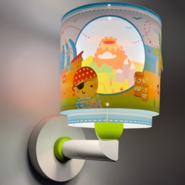 Dalber 60659 - Børnevæglampe PIRATE ISLAND 1xE27/15W/230V