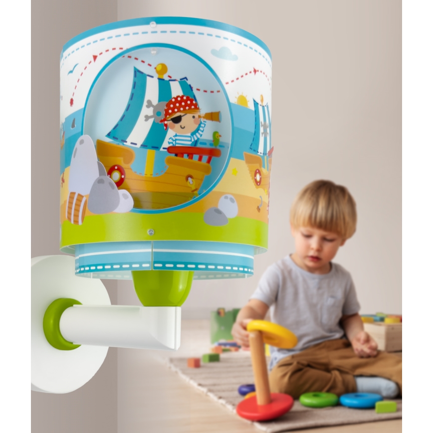 Dalber 60659 - Børnevæglampe PIRATE ISLAND 1xE27/15W/230V