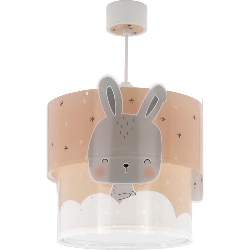 Dalber 61152S - Pendel til børn BUNNY 1xE27/60W/230V orange