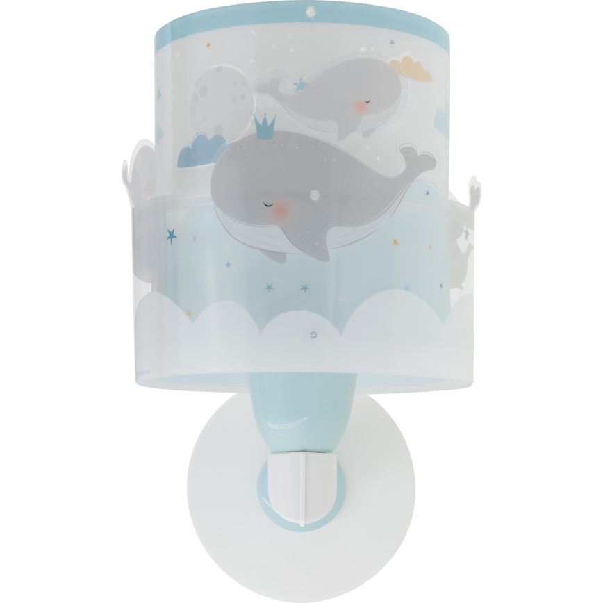 Dalber 61179T - Væglampe til børn WHALE DREAMS 1xE27/15W/230V blå