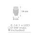 Dalber 61235E - LED Lille lampe til stik MOON 1xE14/0,3W/230V