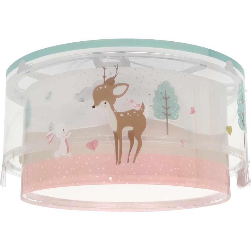 Dalber 61276 - Loftlampe til børn LOVING DEER 2xE27/15W/230V