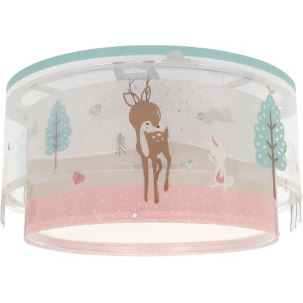 Dalber 61276 - Loftlampe til børn LOVING DEER 2xE27/15W/230V