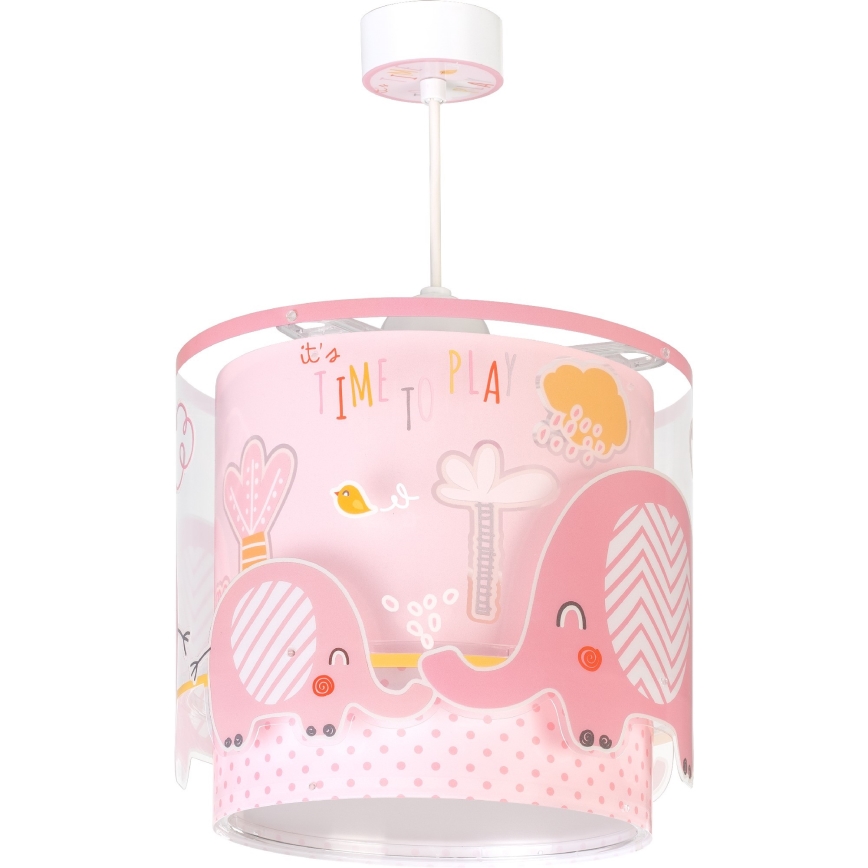 Dalber 61332S - Pendel til børn LITTLE ELEFANT 1xE27/60W/230V