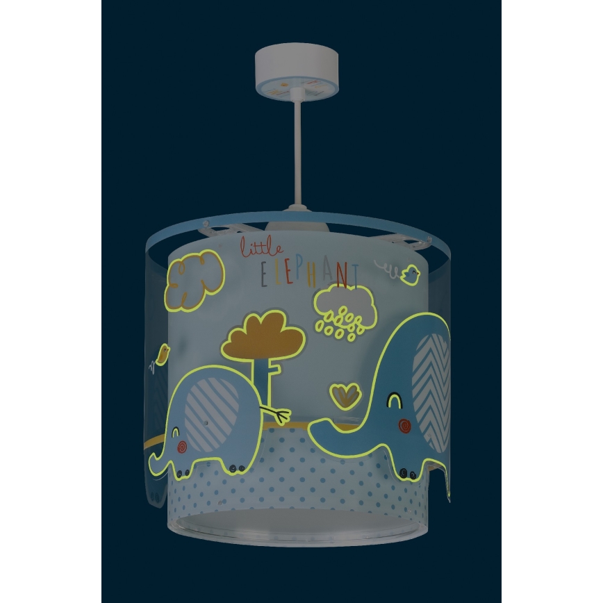 Dalber 61332T - Pendel til børn LITTLE ELEFANT 1xE27/60W/230V