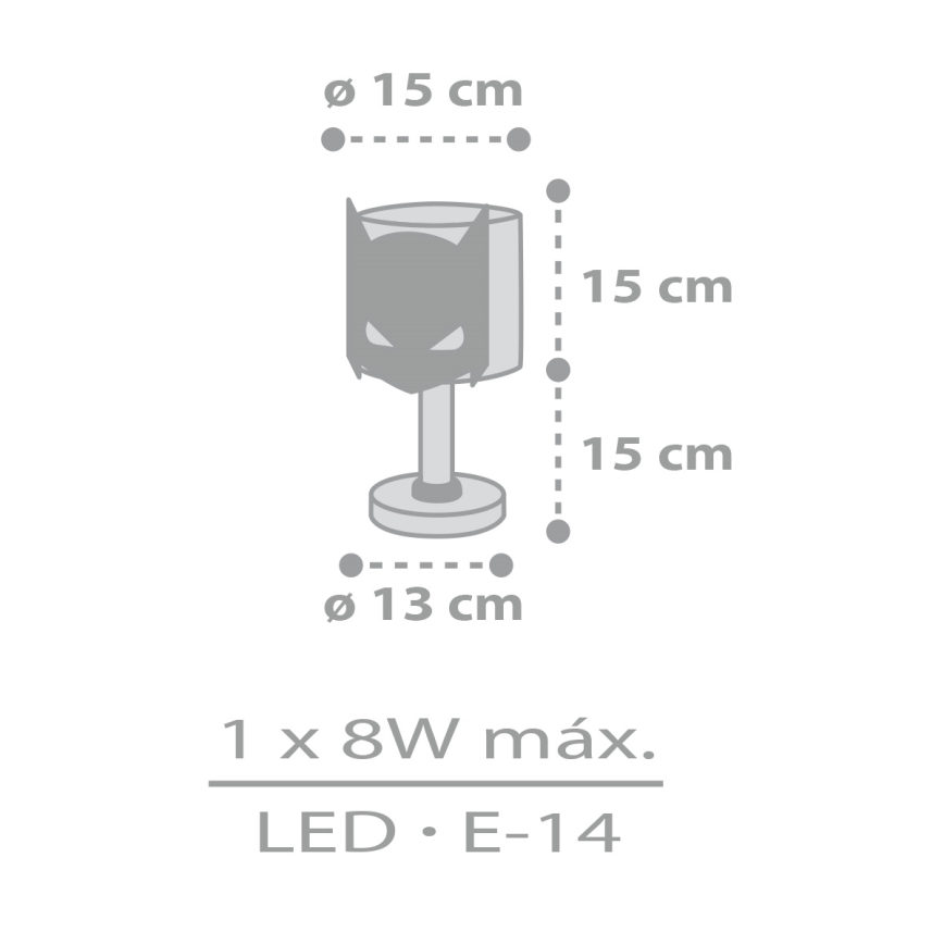 Dalber 61801 - Børnelampe DARK HERO 1xE14/8W/230V