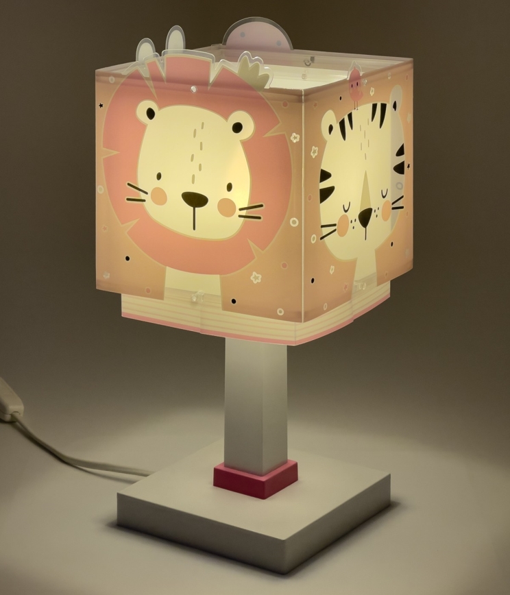 Dalber 63111NS - LED børnelampe BABY JUNGLE 1xG4/4W/230V lyserød