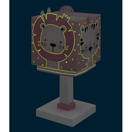Dalber 63111NS - LED børnelampe BABY JUNGLE 1xG4/4W/230V lyserød