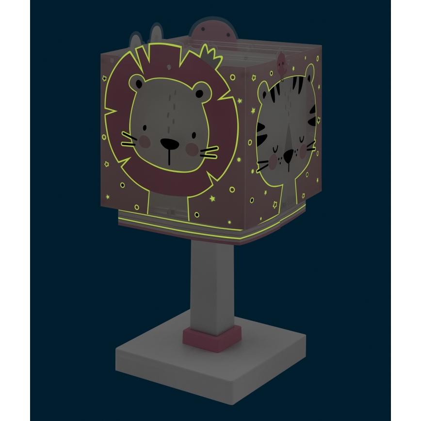 Dalber 63111NS - LED børnelampe BABY JUNGLE 1xG4/4W/230V lyserød