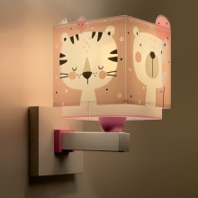 Dalber 63119S - Væglampe til børn JUNGLE 1xE27/60W/230V pink
