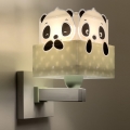 Dalber 63169H - Børnevæglampe PANDA 1xE27/60W/230V grøn