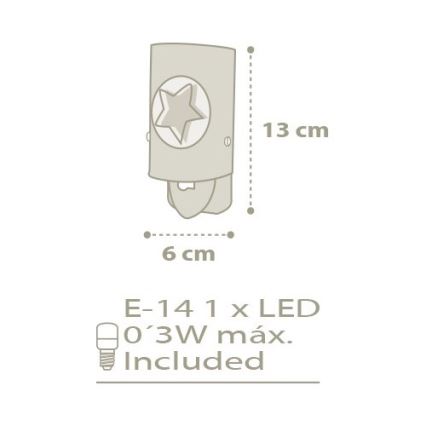 Dalber 63223L - LED lampe med stik SWEET 1xE14/0,3W/230V