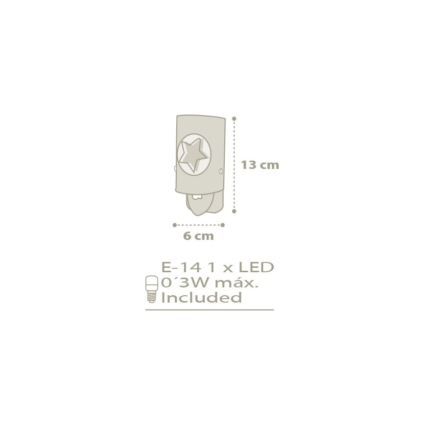 Dalber 63223L - LED lampe med stik SWEET 1xE14/0,3W/230V