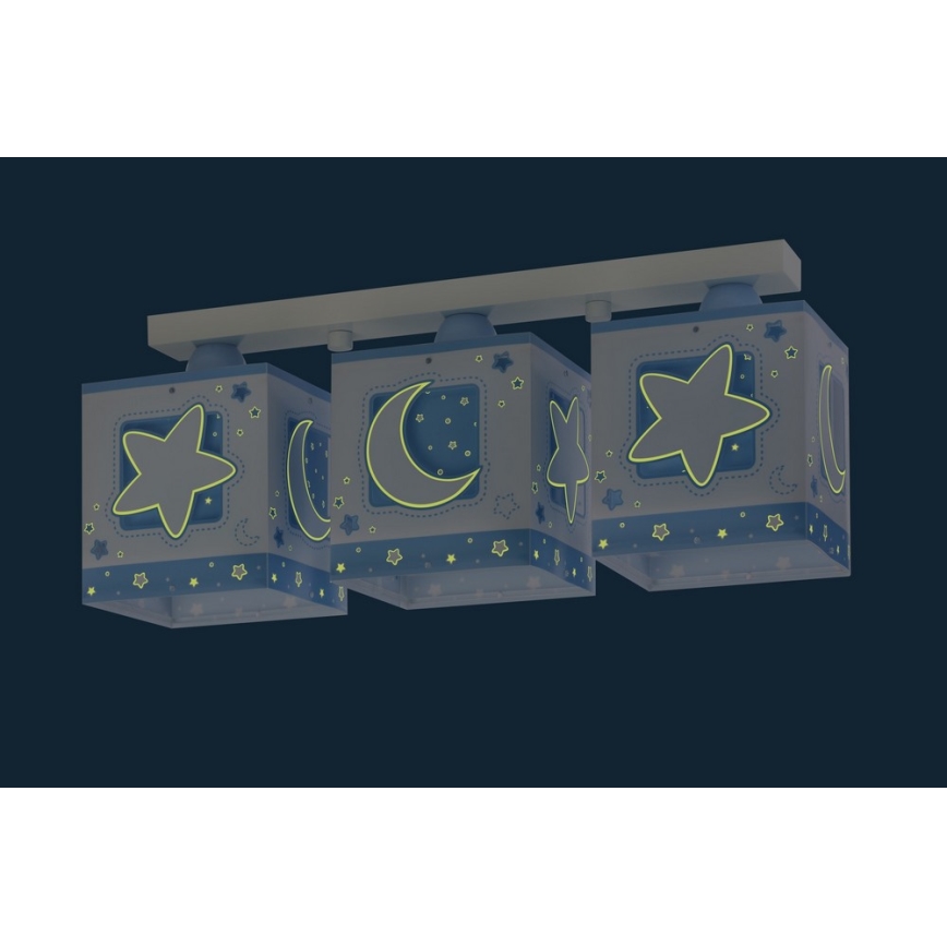 Dalber 63233NT - Loftlampe til børn MOONLIGHT 3xE27/60W/230V