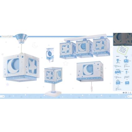 Dalber 63233NT - Loftlampe til børn MOONLIGHT 3xE27/60W/230V
