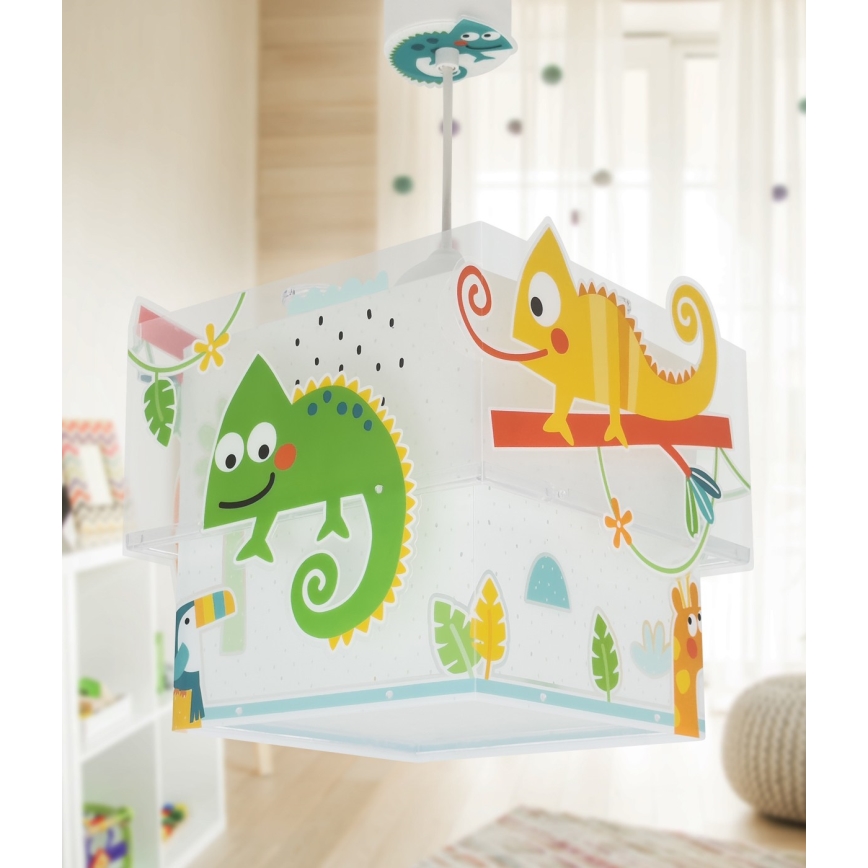 Dalber 63312 - Pendel til børn HAPPY JUNGLE 1xE27/15W/230V