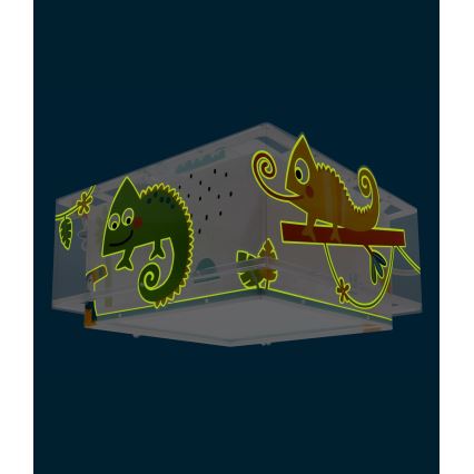 Dalber 63316 - Loftlampe til børn HAPPY JUNGLE 2xE27/15W/230V