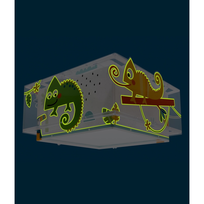 Dalber 63316 - Loftlampe til børn HAPPY JUNGLE 2xE27/15W/230V