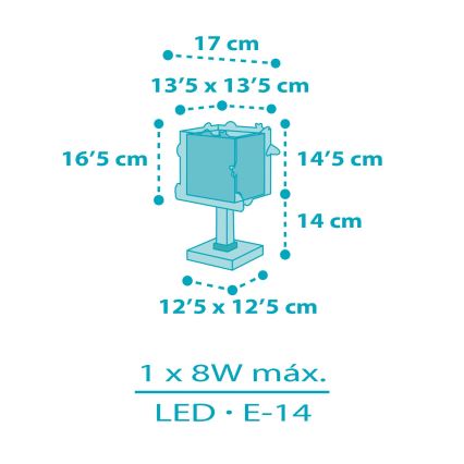 Dalber 63351 - Børnelampe ROCKET 1xE14/8W/230V